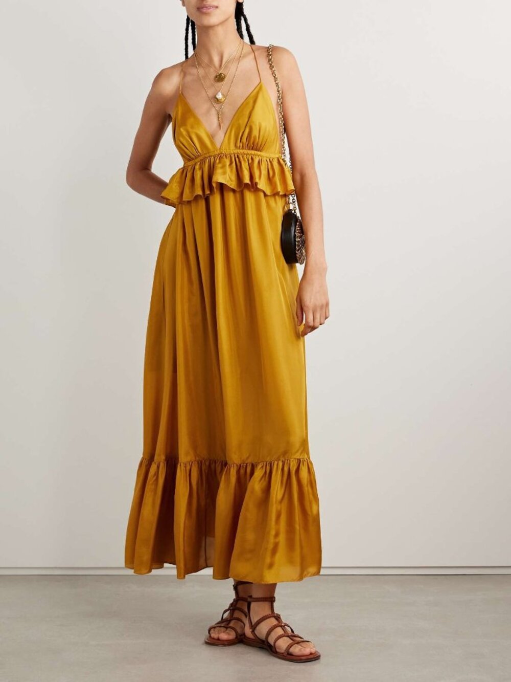 Zimmermann Rhiannon Ruffled Silk Maxi Dress size AU 3/ M NEW